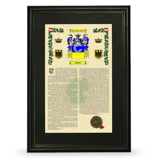 Dismer Deluxe Armorial Framed - Black