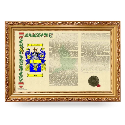 Dixy Armorial Landscape Framed - Gold