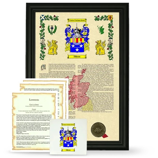 Dikson Framed Armorial, Symbolism and Large Tile - Black