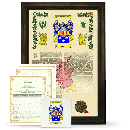 Dikson Framed Armorial, Symbolism and Large Tile - Brown
