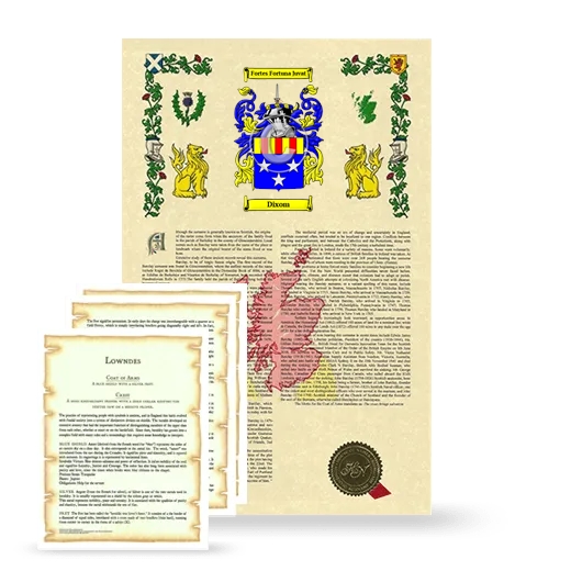 Dixom Armorial History and Symbolism package