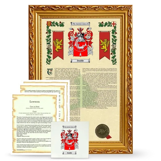Double Framed Armorial, Symbolism and Large Tile - Gold