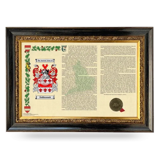 Dobbsoomb Armorial Landscape Framed - Heirloom