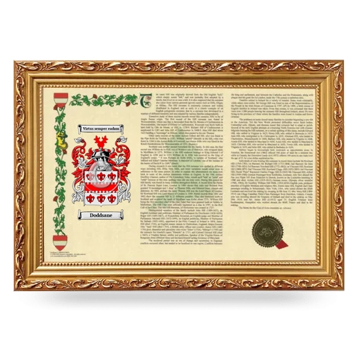 Doddsane Armorial Landscape Framed - Gold