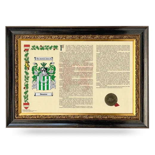 Deuster Armorial Landscape Framed - Heirloom