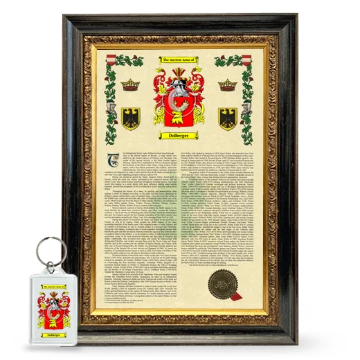 Dolberger Framed Armorial History and Keychain - Heirloom