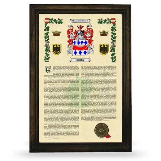 Dollder Armorial History Framed - Brown