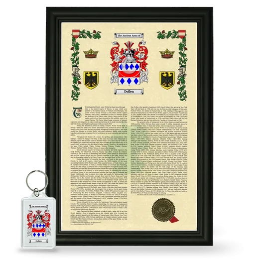 Dollen Framed Armorial History and Keychain - Black