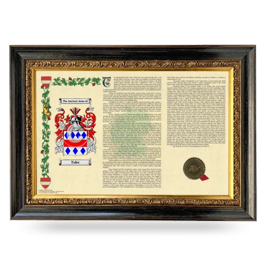 Toler Armorial Landscape Framed - Heirloom