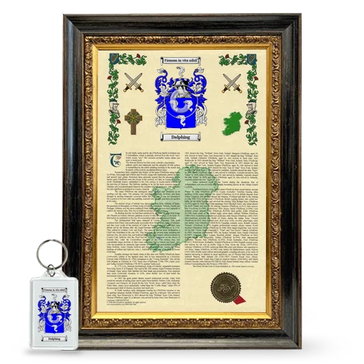 Dalphing Framed Armorial History and Keychain - Heirloom