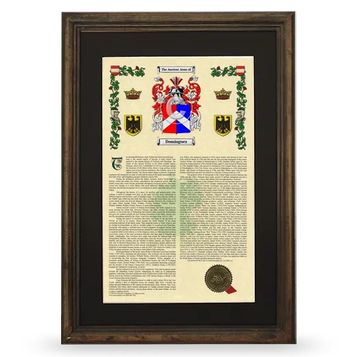 Dominguez Deluxe Armorial Framed - Brown