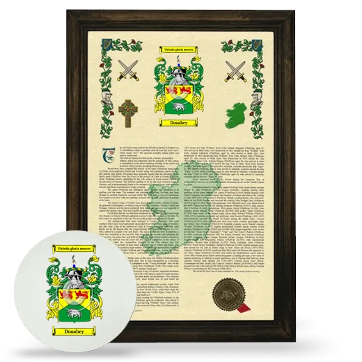 Donahey Framed Armorial History and Mouse Pad - Brown