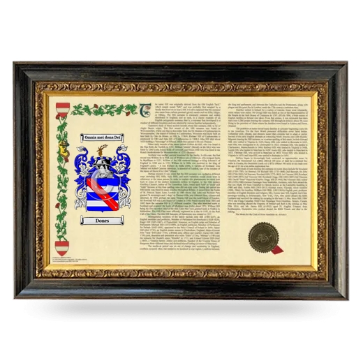 Dones Armorial Landscape Framed - Heirloom