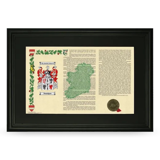 Dunnigan Deluxe Armorial Landscape Framed- Black