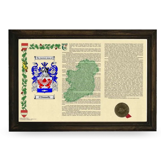 O'Donnally Armorial Landscape Framed - Brown