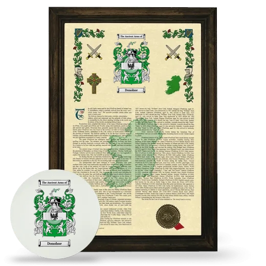 Donohue Framed Armorial History and Mouse Pad - Brown