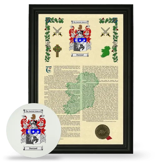 Durrynd Framed Armorial History and Mouse Pad - Black