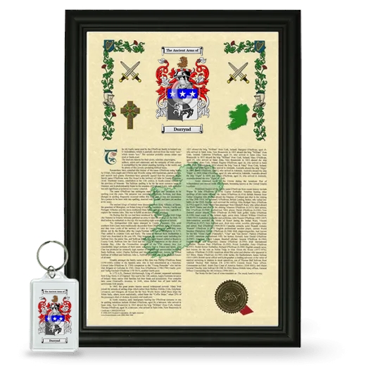 Durrynd Framed Armorial History and Keychain - Black