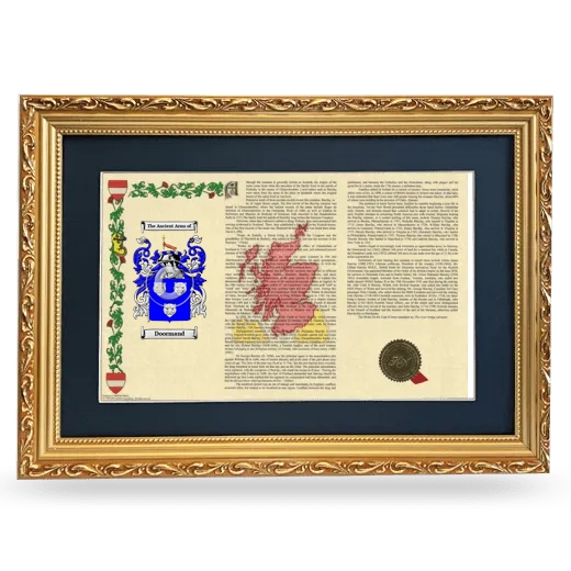 Doormand Deluxe Armorial Landscape Framed - Gold