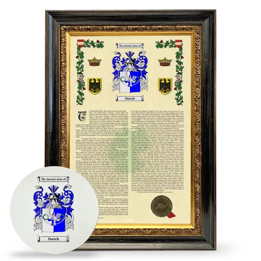 Dorsch Framed Armorial History and Mouse Pad - Heirloom