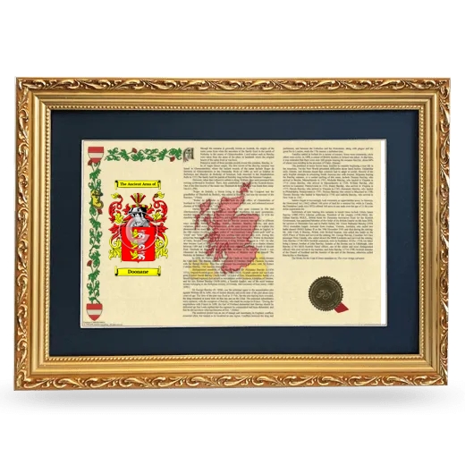 Doonane Deluxe Armorial Landscape Framed - Gold