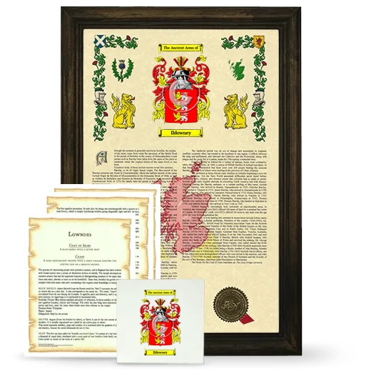 Ildowney Framed Armorial, Symbolism and Large Tile - Brown