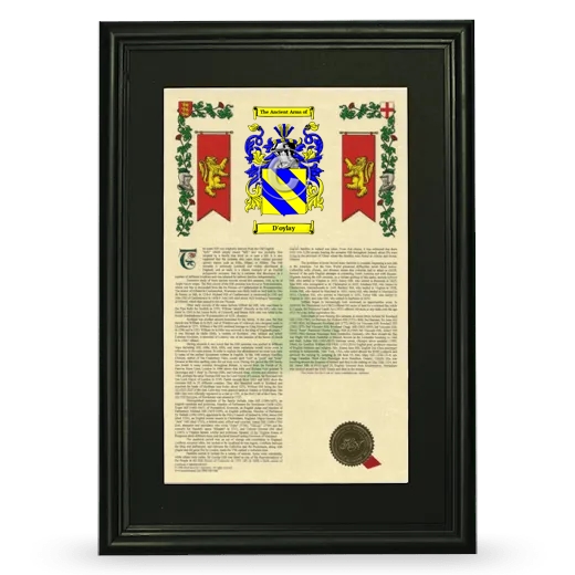 D'oylay Deluxe Armorial Framed - Black