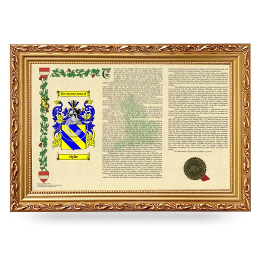 Oylie Armorial Landscape Framed - Gold