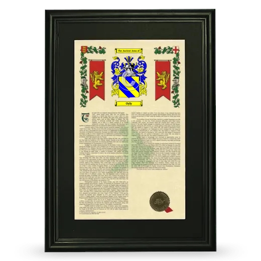 Oyly Deluxe Armorial Framed - Black