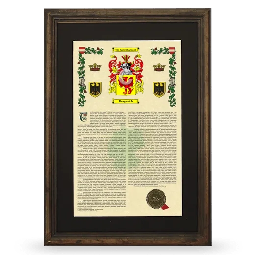 Draganich Deluxe Armorial Framed - Brown
