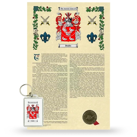 Draits Armorial History and Keychain Package