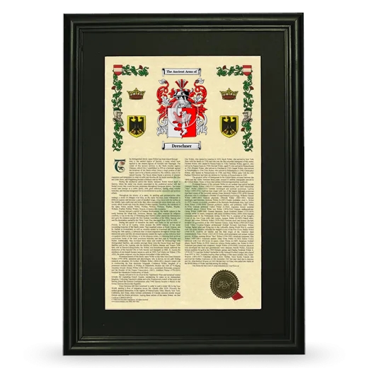 Dreschner Deluxe Armorial Framed - Black