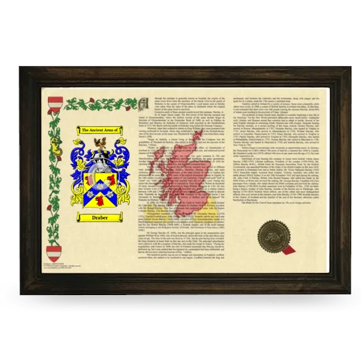 Draber Armorial Landscape Framed - Brown