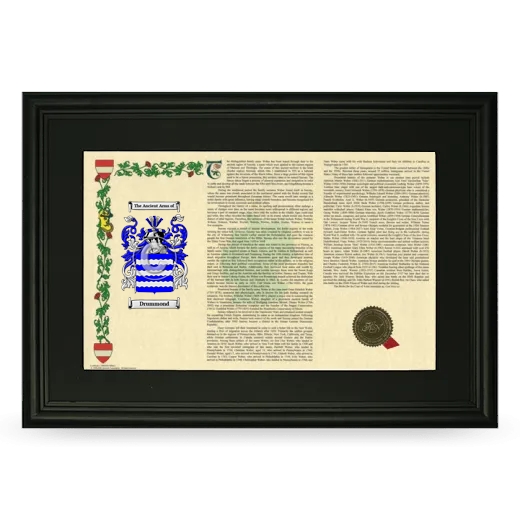 Drummond Deluxe Armorial Landscape Framed- Black