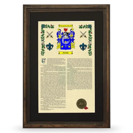 Derouin Deluxe Armorial Framed - Brown