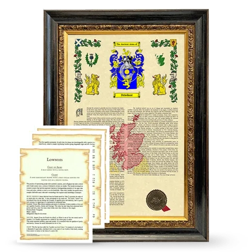 Driedant Framed Armorial History and Symbolism - Heirloom