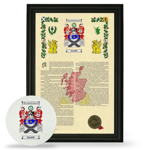 Drysdell Framed Armorial History and Mouse Pad - Black