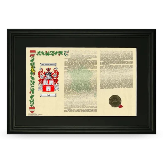 Dub Deluxe Armorial Landscape Framed- Black