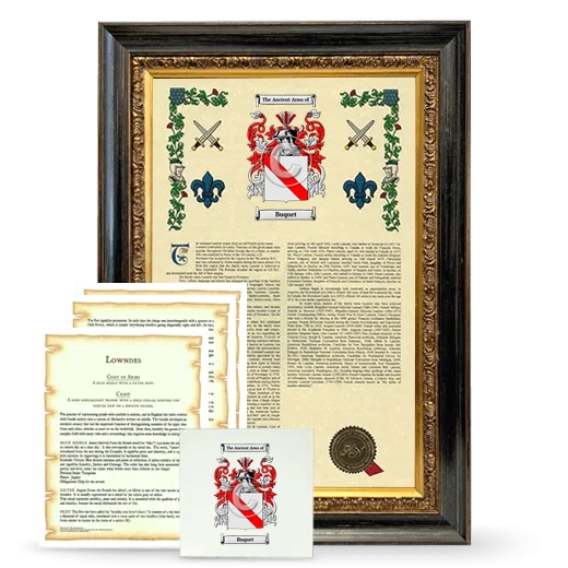 Buquet Framed Armorial, Symbolism and Large Tile - Heirloom