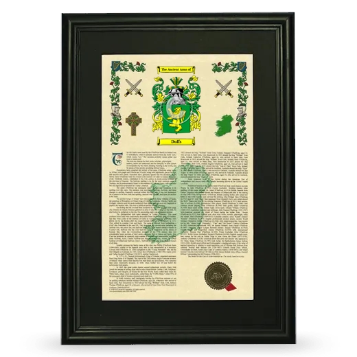 Duffs Deluxe Armorial Framed - Black