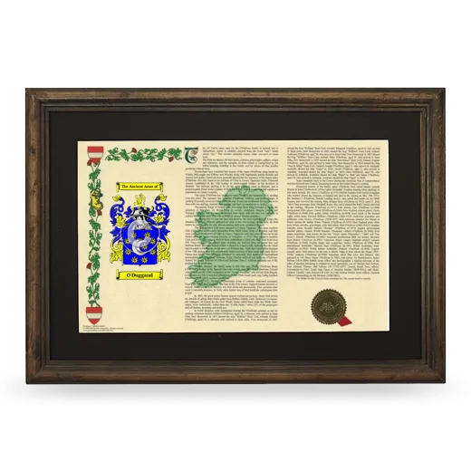 O'Duggand Deluxe Armorial Landscape Framed - Brown