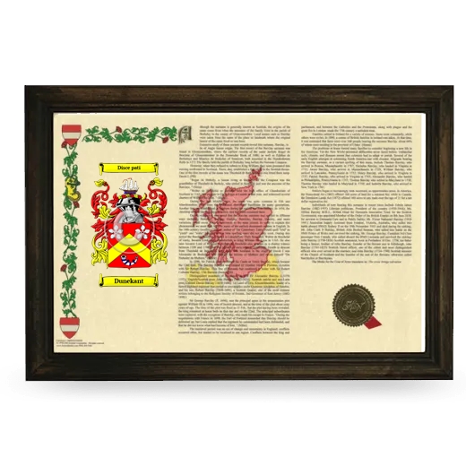 Dunekant Armorial Landscape Framed - Brown