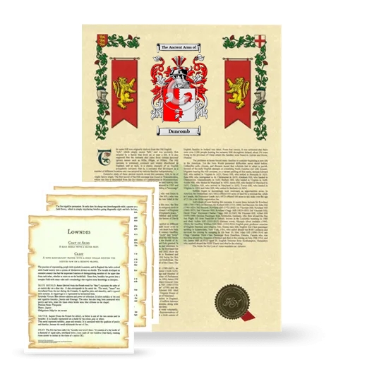 Duncomb Armorial History and Symbolism package