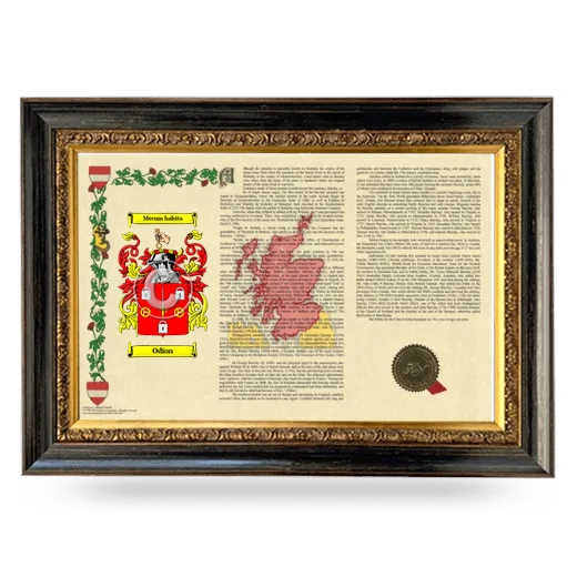 Odion Armorial Landscape Framed - Heirloom