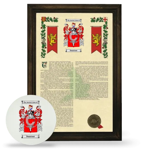 Dunstant Framed Armorial History and Mouse Pad - Brown