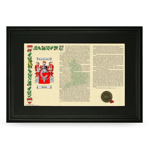 Dursun Deluxe Armorial Landscape Framed- Black