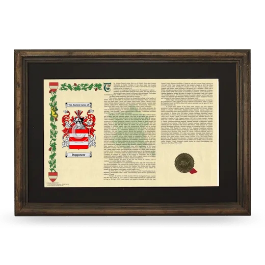 Doppower Deluxe Armorial Landscape Framed - Brown