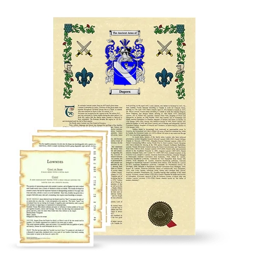 Duprex Armorial History and Symbolism package