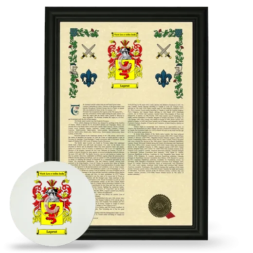 Lapeut Framed Armorial History and Mouse Pad - Black