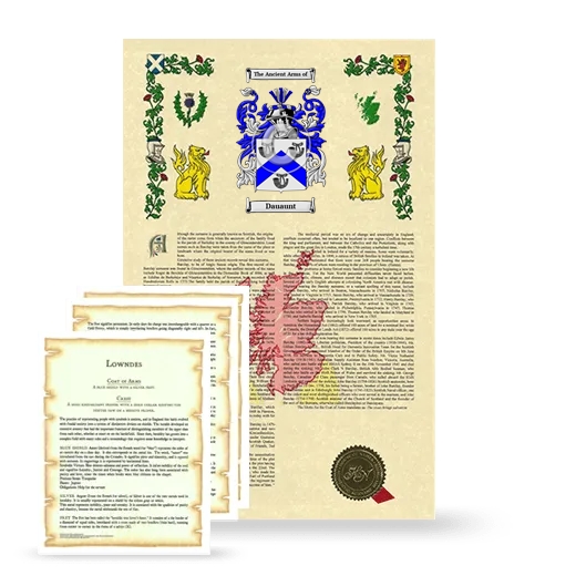 Dauaunt Armorial History and Symbolism package